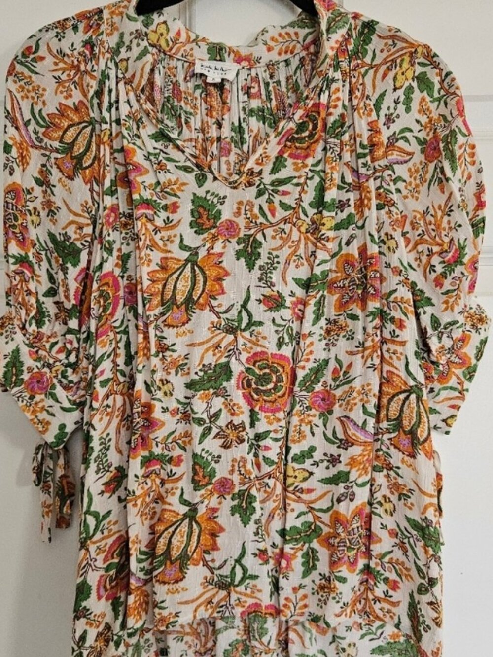 Floral Peasant Top